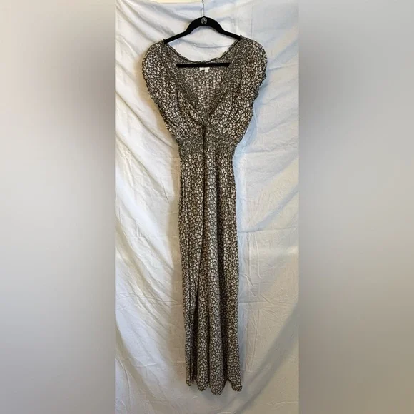 Apricot Long Boho Peasant Empire Waist Dress NWOT - Picture 2 of 11